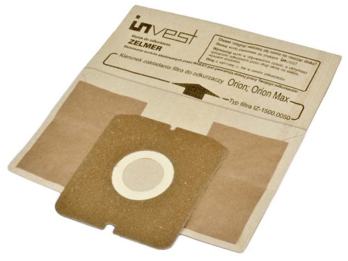 IZ-1500.0055 INVEST ZELMER ORION TWISTER TWIST STB.KOMPATIBILIS PAPÍR PORZSÁK (5DB/CSOMAG)