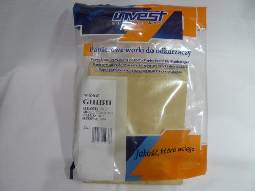 IZ-GB1 INVEST CLEANFIX RS05 / GHIBLI AS5 KOMPATIBILIS PAPÍR PORZSÁK (5DB/CSOMAG)