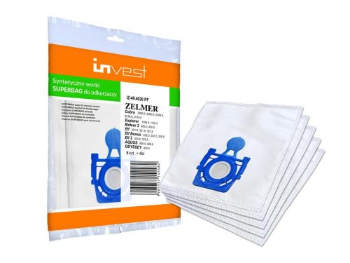 IZ-49.4020PF (49.4000) INVEST ZELMER SAFE BAG AQUAWELT 919 / AQUARIO 819 / 829 / 719 KOMPATIBILIS MIKROSZÁLAS PORZSÁK (5DB+1FILTER/CSOMAG)