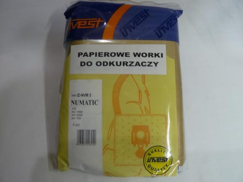 IZ-NVM3 INVEST NUMATIC NV 1500 KOMPATIBILIS PAPÍR PORZSÁK (5DB/CSOMAG)