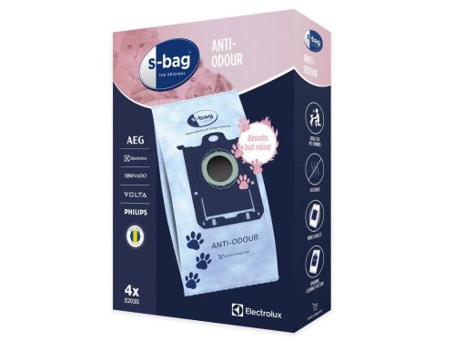 IZ-E5/PH5GY05S ELECTROLUX / AEG / PHILIPS S-BAG ANTI-ODOUR E 203S GYÁRI MIKROSZÁLAS PORZSÁK (4DB/CSOMAG) (KISÁLLATTARTÓK SZÁMÁRA KIFEJLESZTVE)