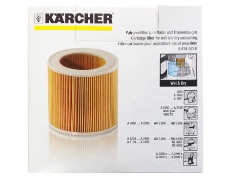 PORSZÍVÓ HEPA FILTER / MOTORVÉDŐ SZŰRŐ HENGERES KARCHER A2004 STB. 2.863-303.0 (6.414-552.0 HELYETT) GYÁRI