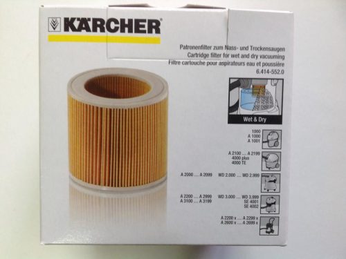 PORSZÍVÓ HEPA FILTER / MOTORVÉDŐ SZŰRŐ HENGERES KARCHER A2004 STB. 2.863-303.0 (6.414-552.0 HELYETT) GYÁRI