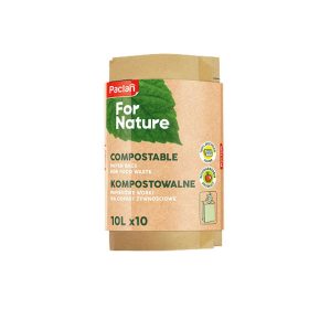   PACLAN FOR NATURE KOMPOSZTÁLHATÓ PAPÍRZACSKÓ 10LITERES (10DB/CSOMAG)