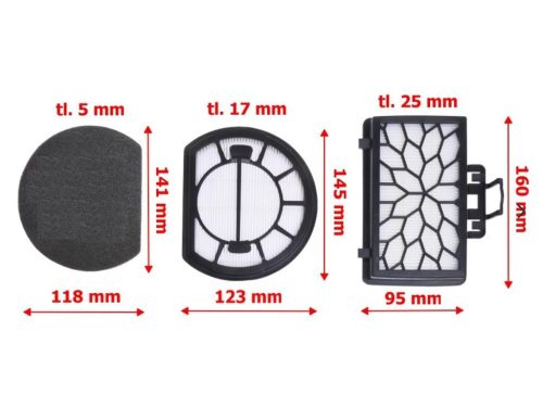 PORSZÍVÓ HEPA FILTER KÉSZLET ELECTROLUX ECC21-2IW / F168 / 9009232126 GYÁRI