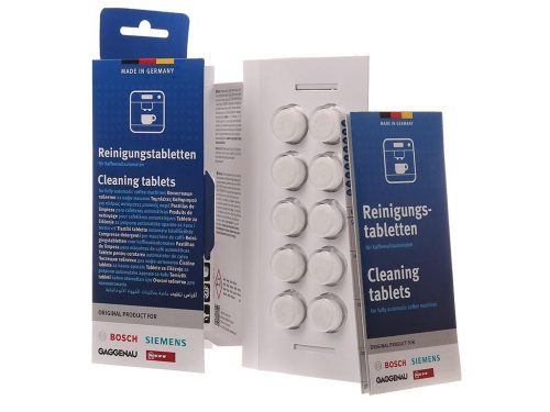 BOSCH TISZTÍTÓ TABLETTÁK AUTOMATA KÁVÉFŐZŐKHÖZ ÉS TERMOSZOKHOZ HASZNÁLHATÓ 00312502 GYÁRI (10DB/CSOMAG)
