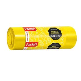   PACLAN SZELEKTÍV MŰANYAG GYŰJTŐ SZEMETESZSÁK 120L (10DB/TEKERCS) 70CMX110CM 17MY